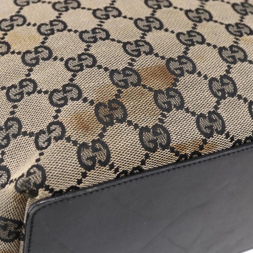 GUCCI GG Canvas Tote Bag Beige Gold - Picture 7 of 15